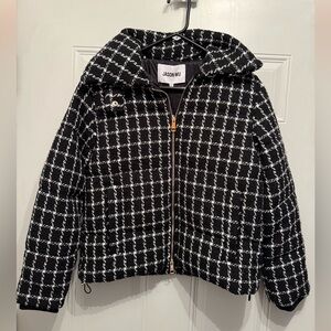 Jason Wu Black/ White NWT Tweed Puffer Jacket size XS